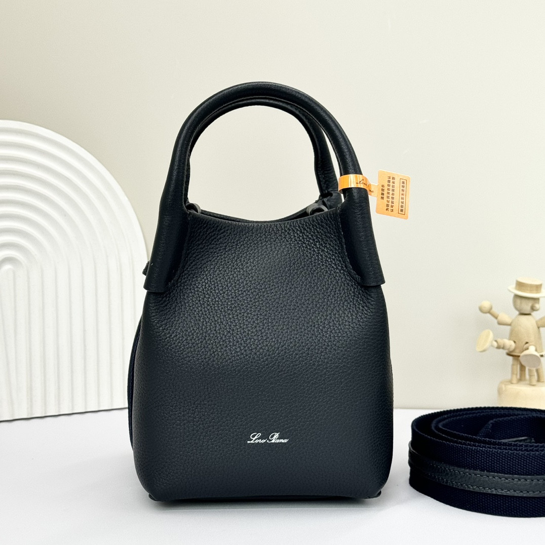 Loro Piana Micro Bale bag Grained Calfskin 23 x 16 x 14 cm