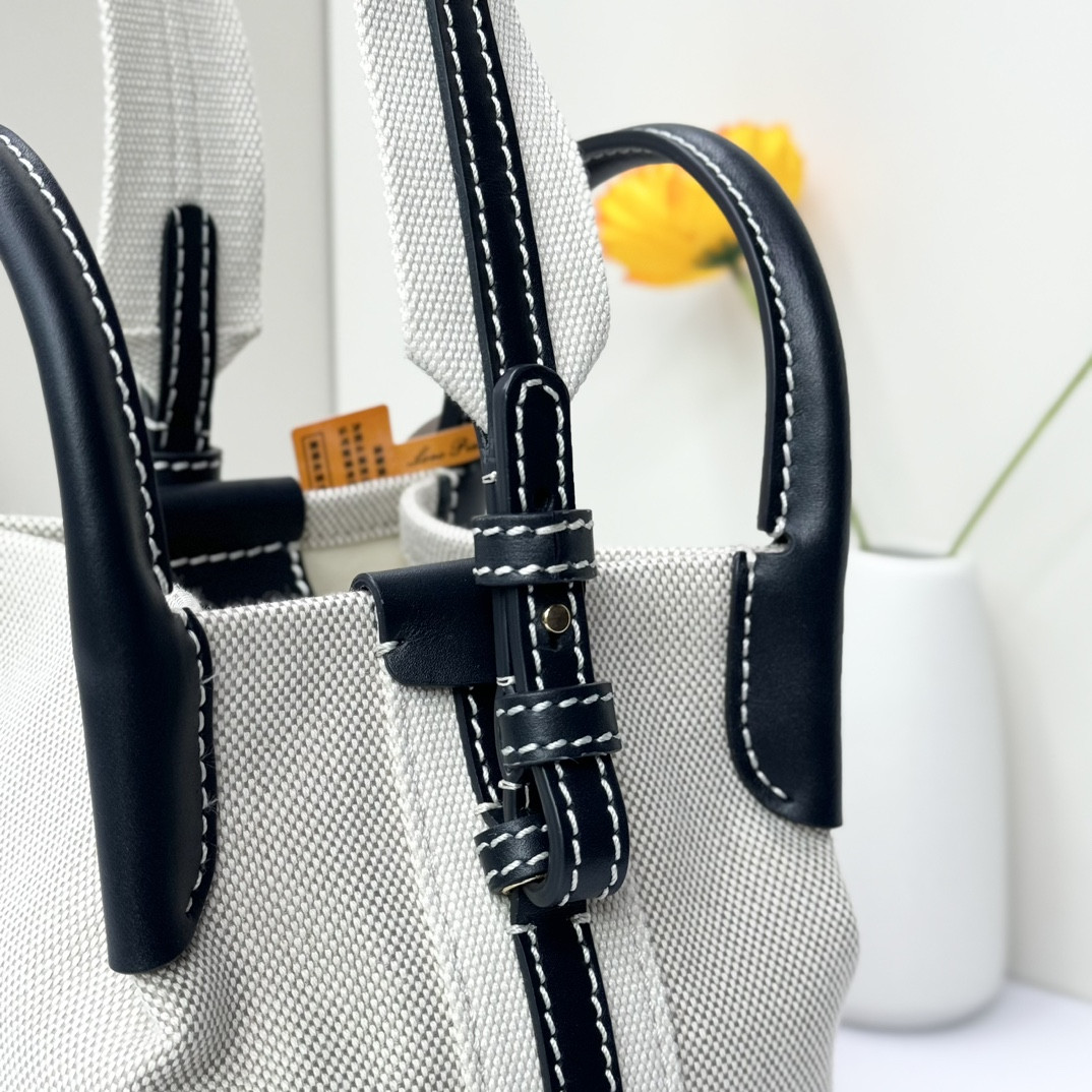 Loro Piana Micro Bale Bag Cotton, Linen 23 x 16 x 14 cm