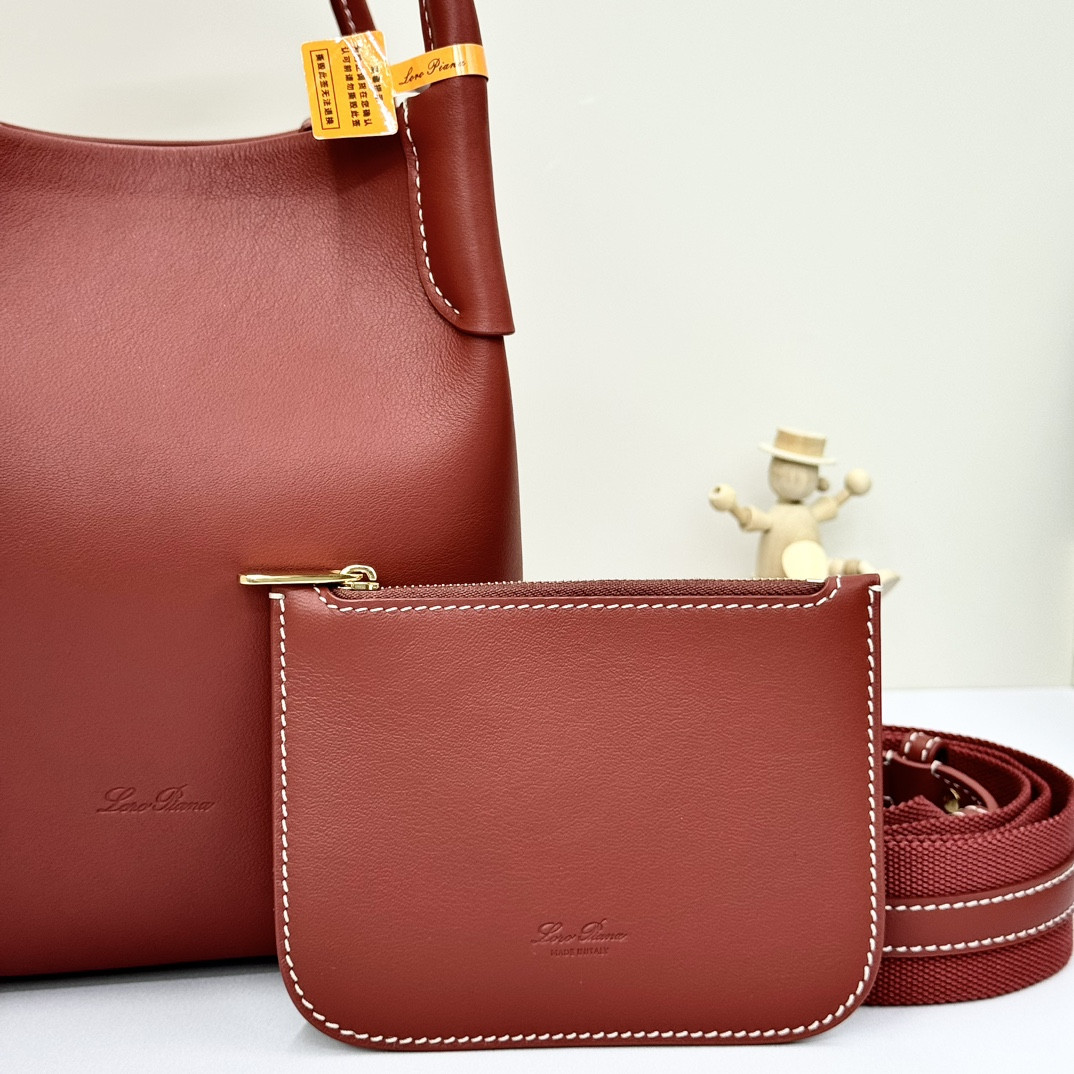 Loro Piana Small Bale Bag Calfskin 17 x 17 x 21 cm