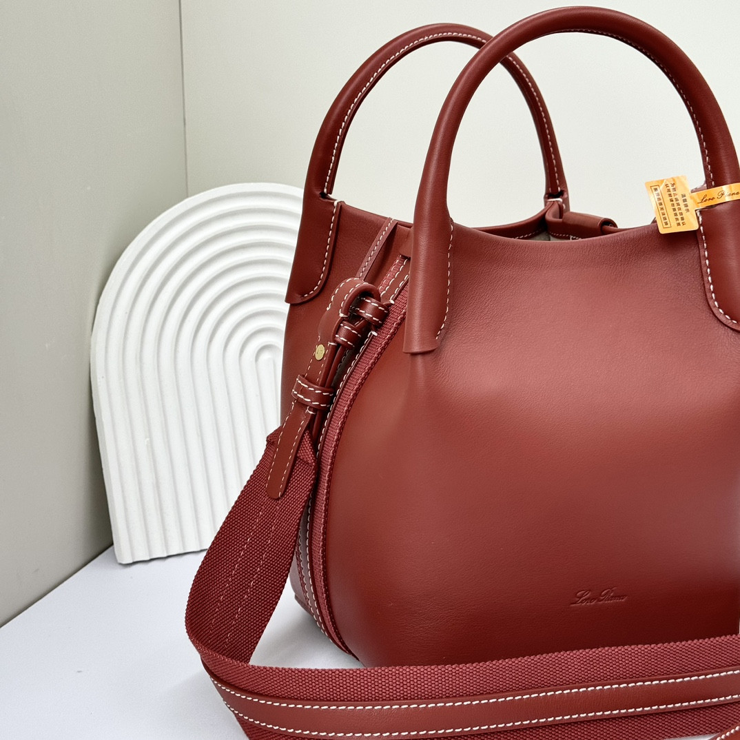 Loro Piana Small Bale Bag Calfskin 17 x 17 x 21 cm