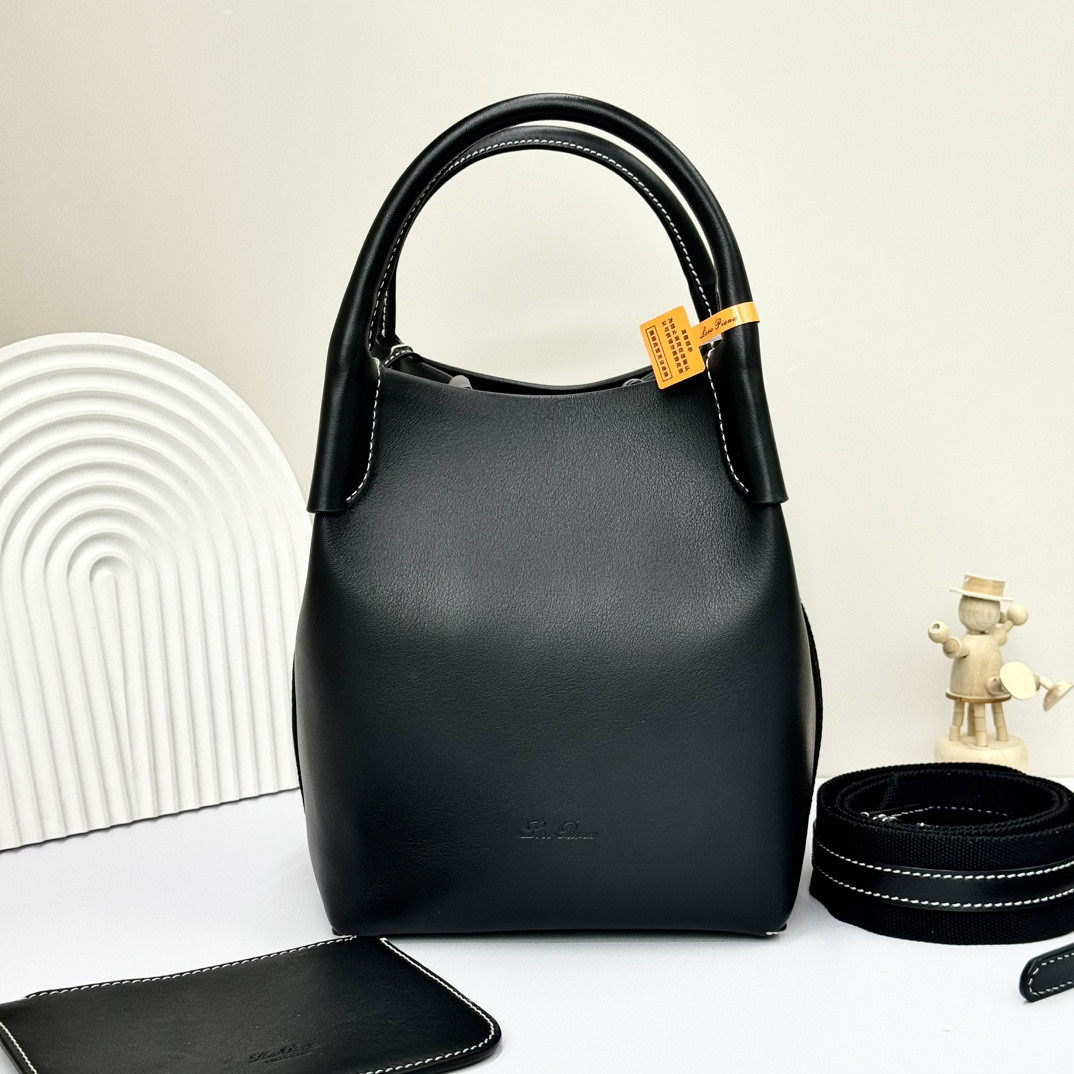 Loro Piana Small Bale Bag Calfskin 17 x 17 x 21 cm