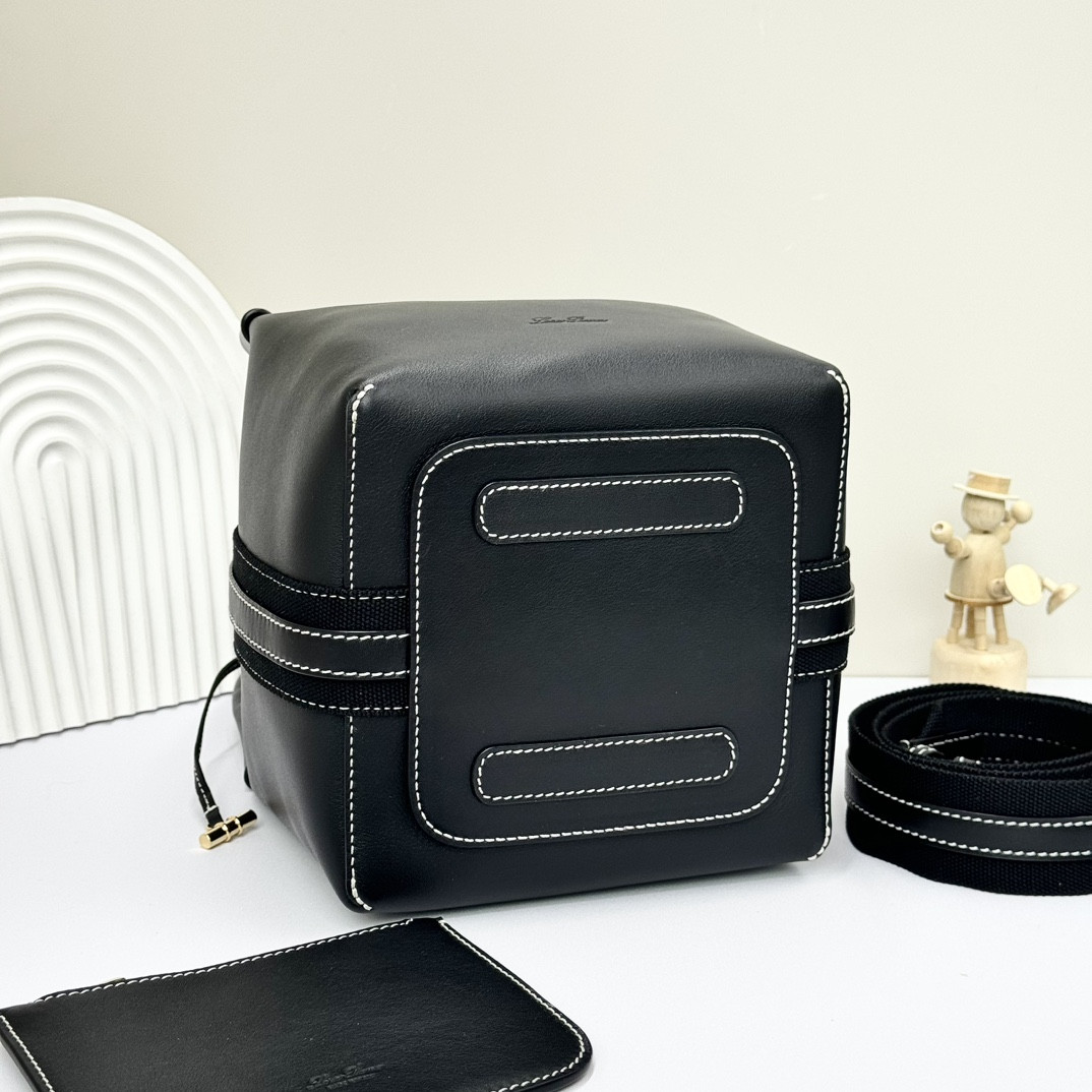 Loro Piana Small Bale Bag Calfskin 17 x 17 x 21 cm