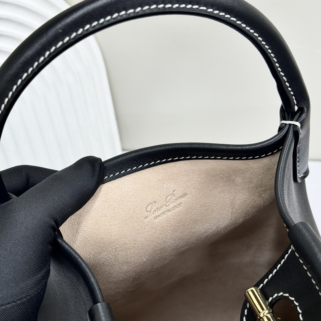 Loro Piana Small Bale Bag Calfskin 17 x 17 x 21 cm