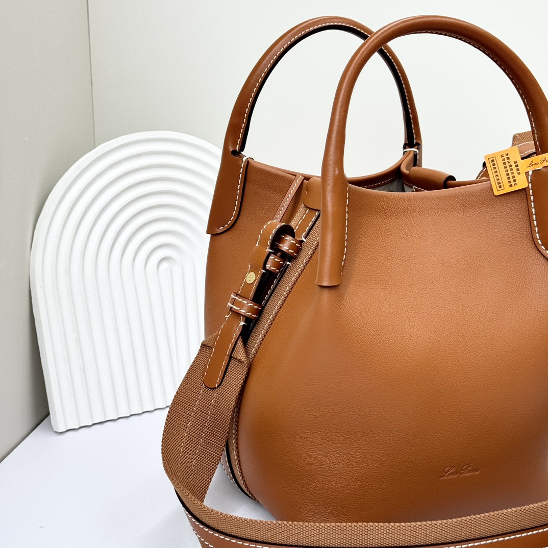 Loro Piana Small Bale Bag Smooth Calfskin 17 x 17 x 21 cm