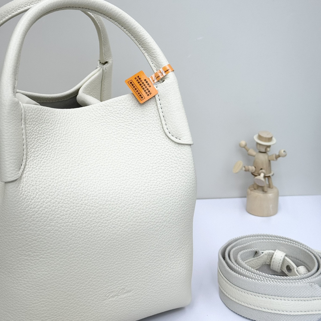 Loro Piana Small Bale Bag Grained Calfskin 17 x 17 x 21 cm