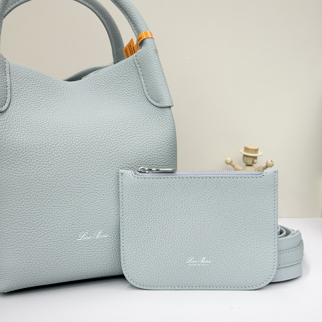 Loro Piana Small Bale Bag Grained Calfskin 17 x 17 x 21 cm