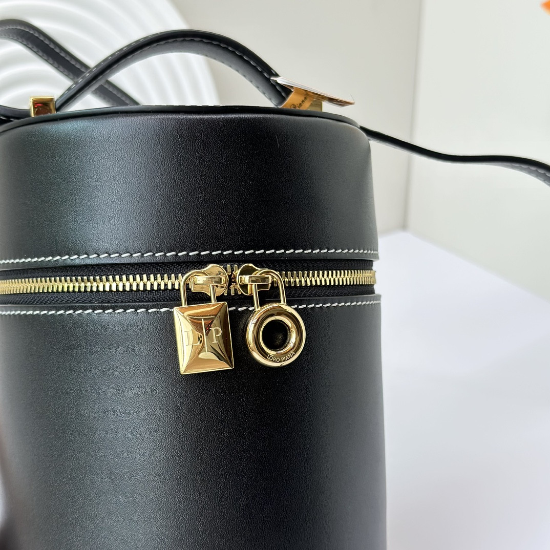 Loro Piana Extra Case Smooth Calfskin 12 x16 x12cm