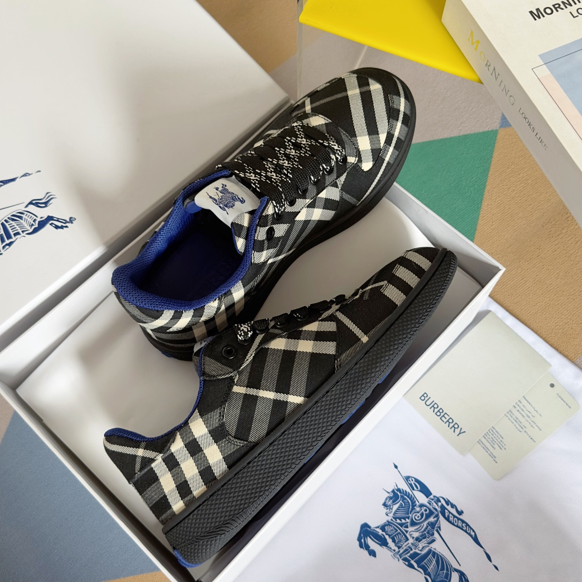 UA Burberry Check Terrace Sneakers