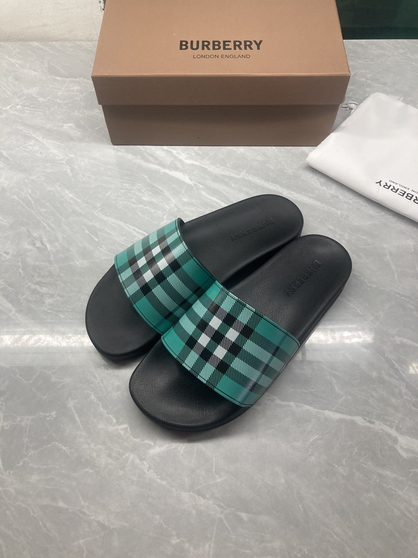 Burberry Check Slides