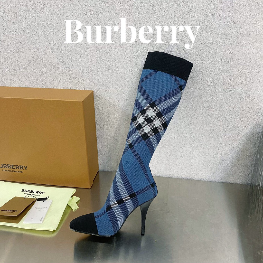UA Burberry Check High Boots