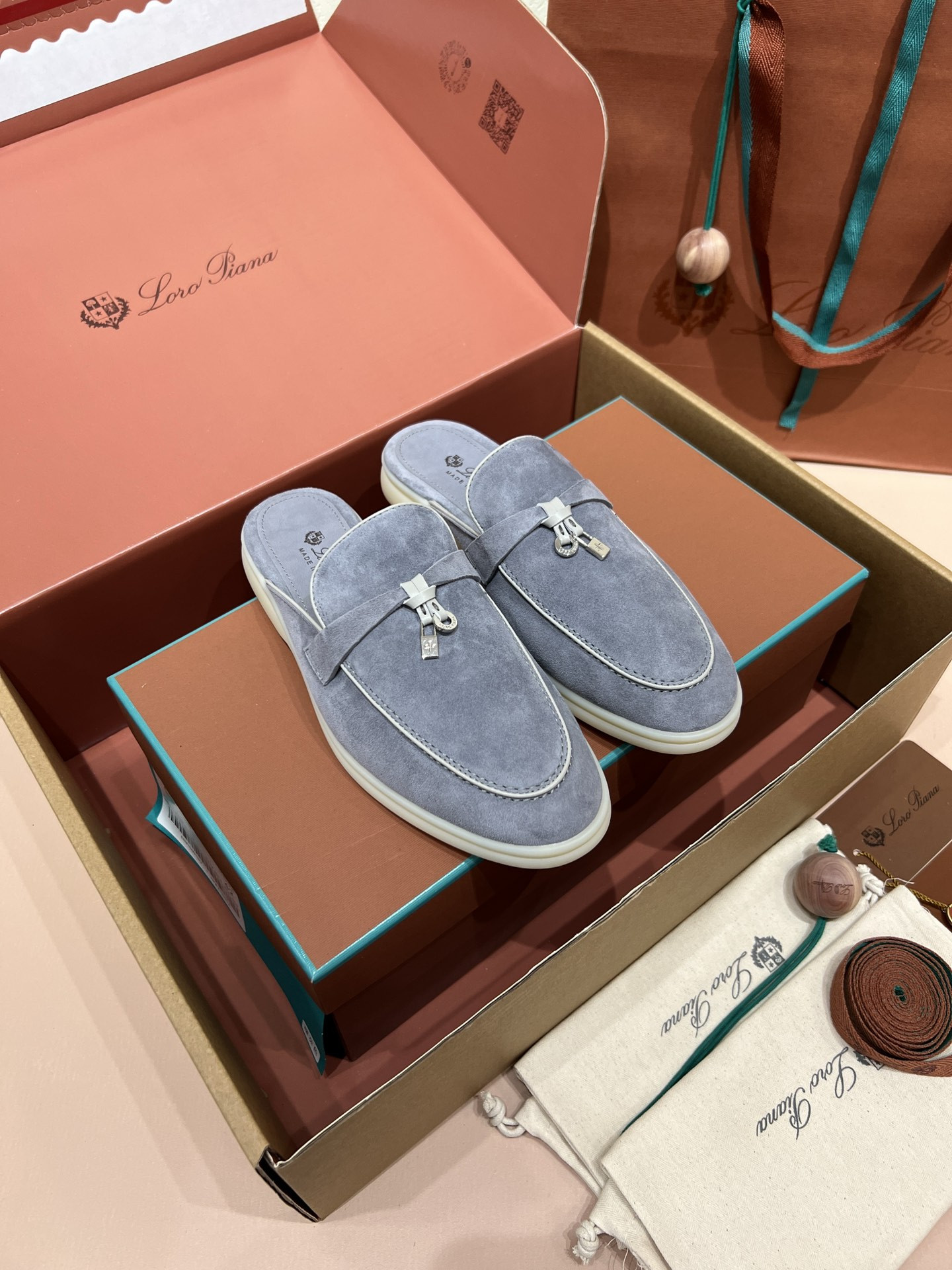 UA Loro Piana Babouche Charms Walk Loafers
