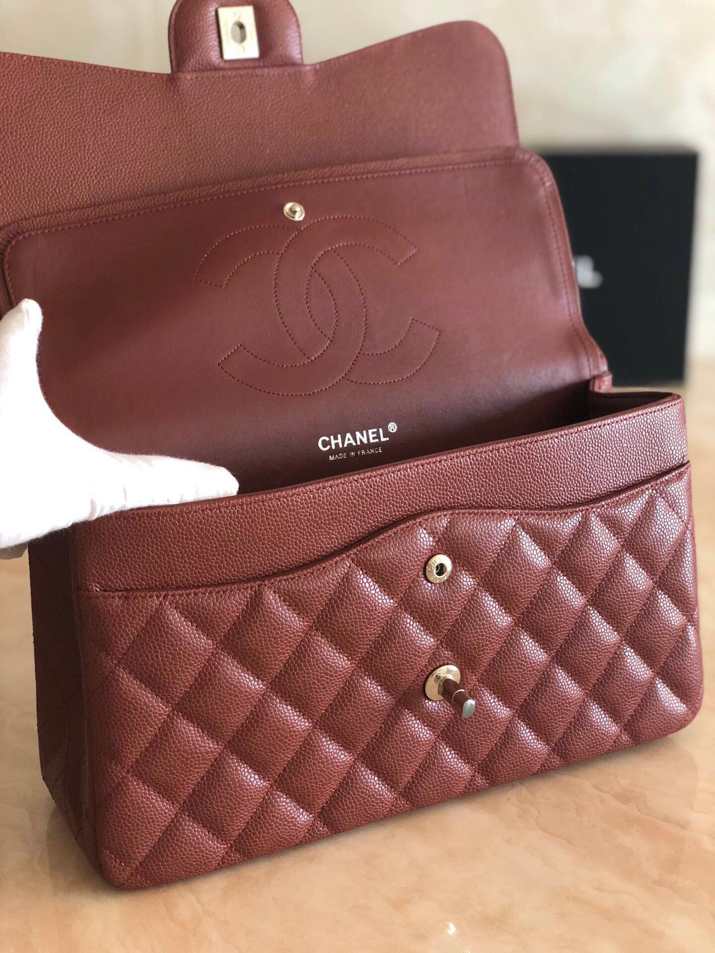 Chanel Classic Flap Jumbo 30cm CF Silver Hardware 7.6 × 11.7 × 3.9 in