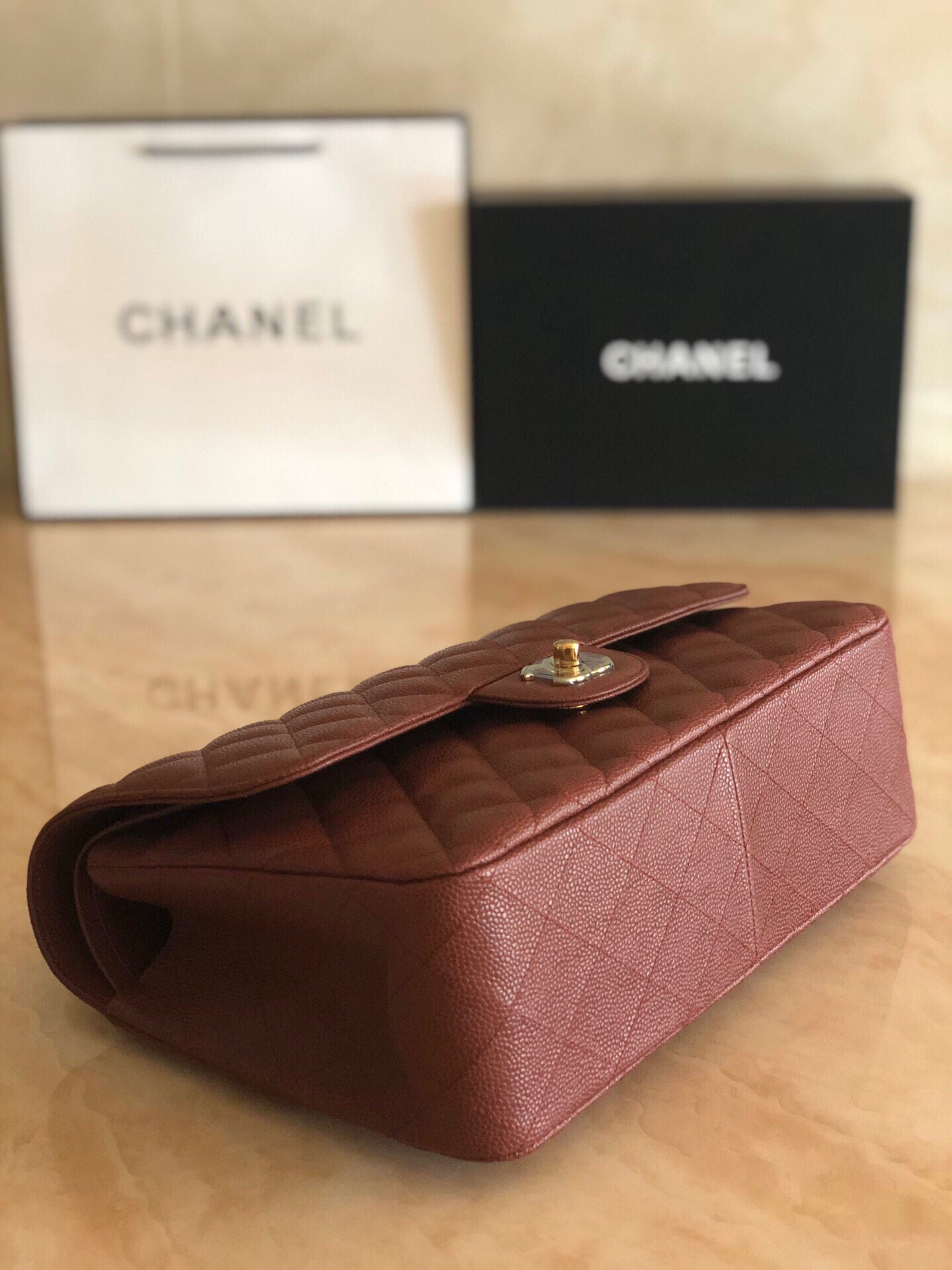 Chanel Classic Flap Jumbo 30cm CF Gold Hardware 7.6 × 11.7 × 3.9 in