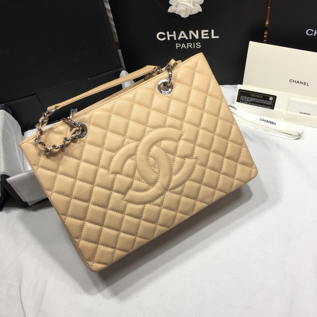 CHANEL GST CAVIAR LEATHER HARDWARE 24X33X13CM