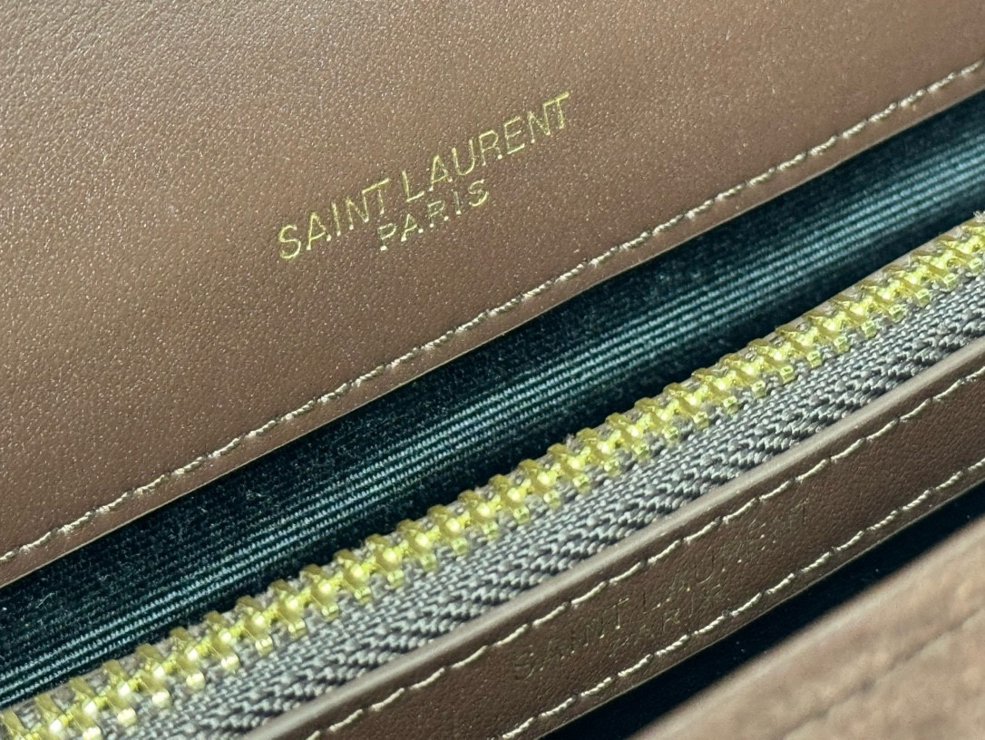 YSL LOULOU QUILTED SUEDE 23x17x9cm