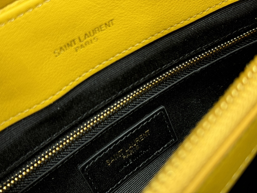 YSL LOULOU QUILTED SUEDE 32x22x9cm