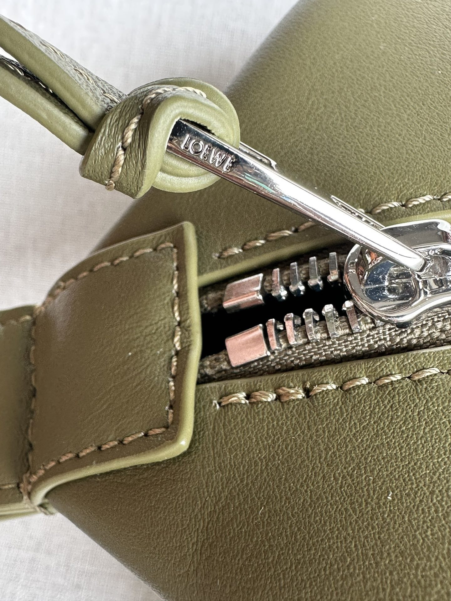 LOEWE Small Cubi crossbody bag in supple smooth calfskin and jacquard 29.5x10.5x22cm