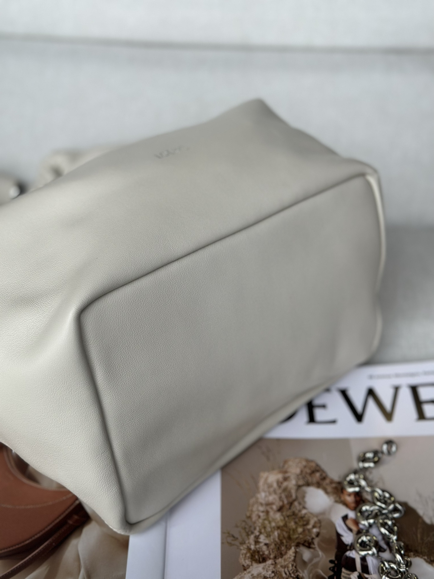 LOEWE Medium Squeeze bag in mellow nappa lambskin 34x33x13.5cm