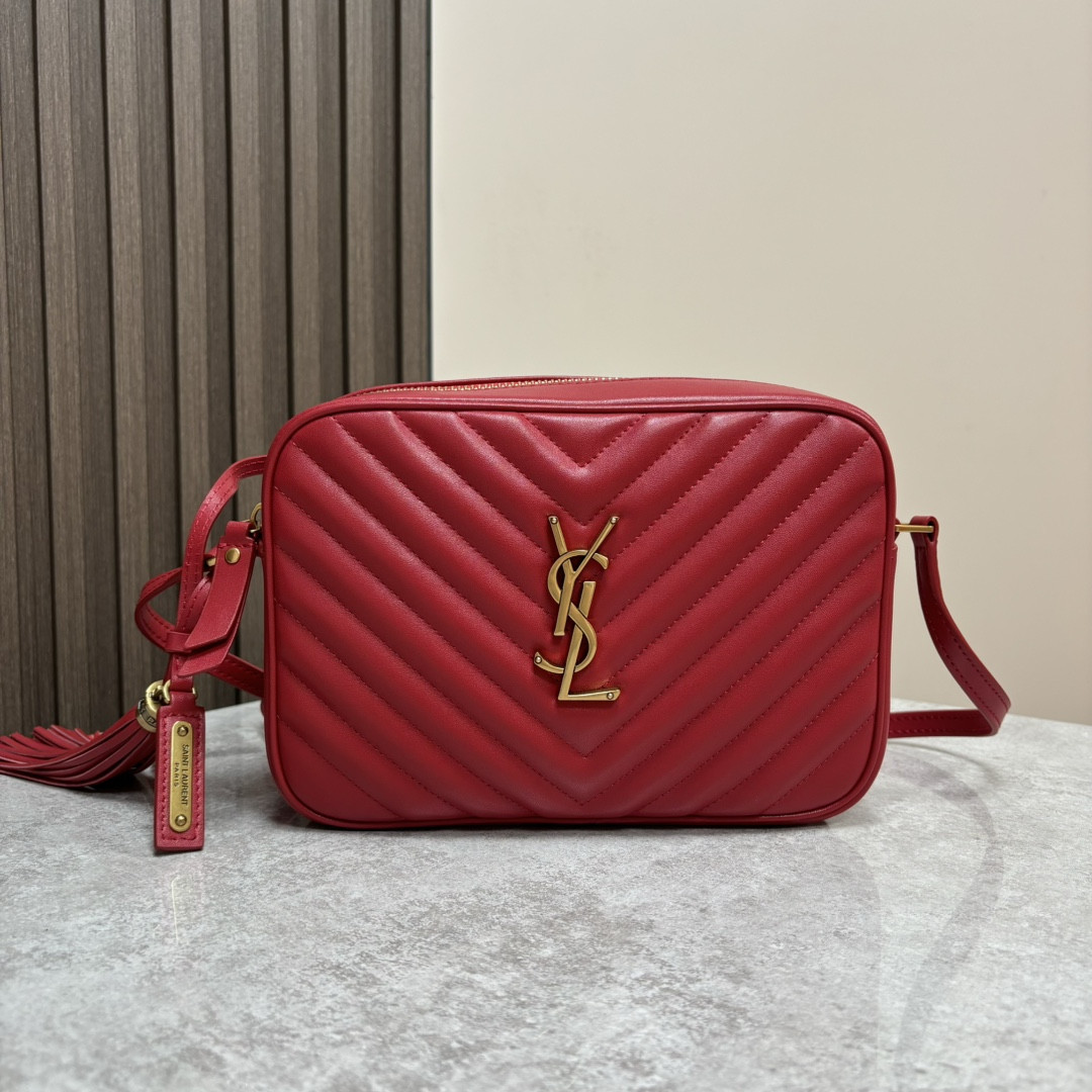 YSL LOU camera bag in quilted leather 23x16x6cm