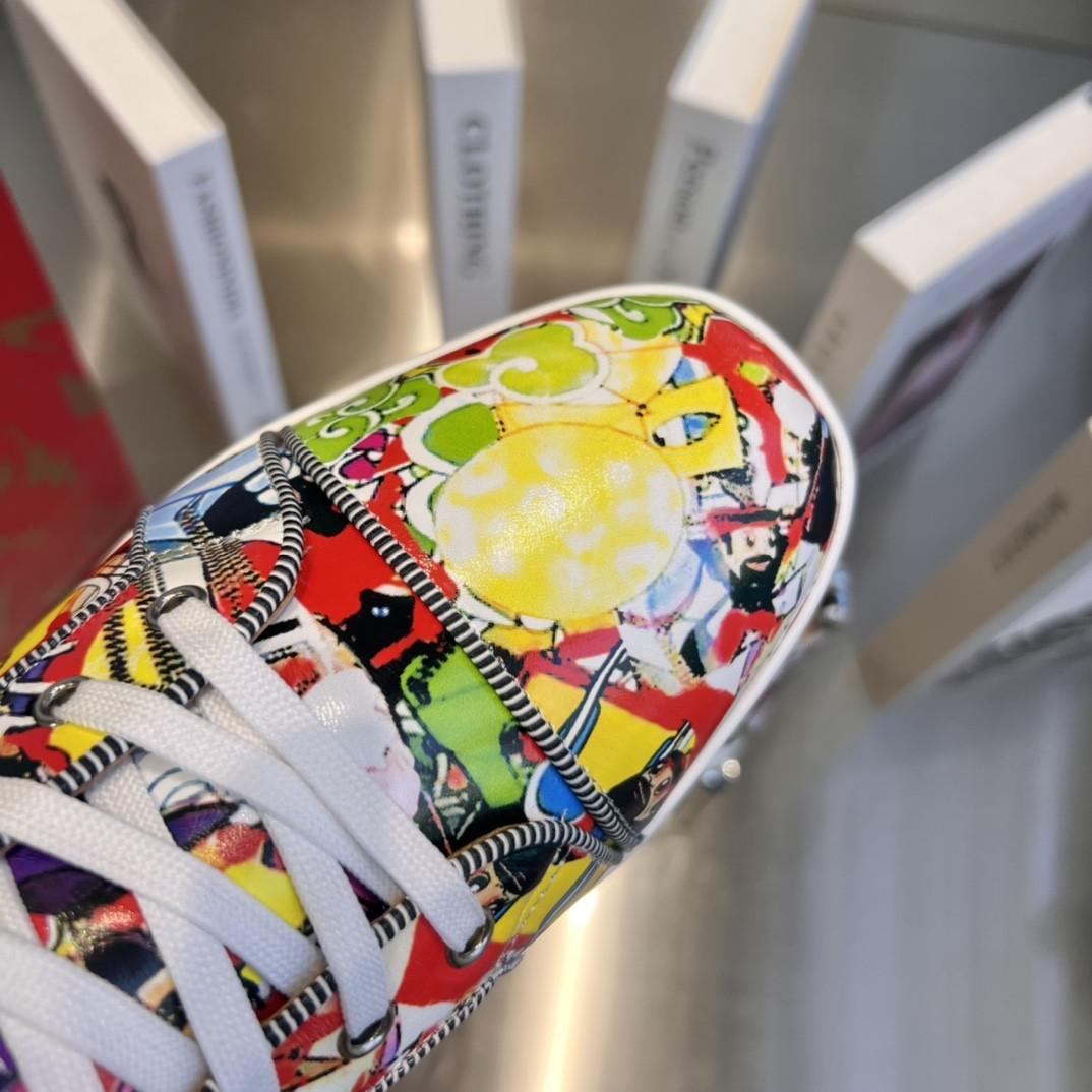 UA Christian Louboutin high-top matte snake print version