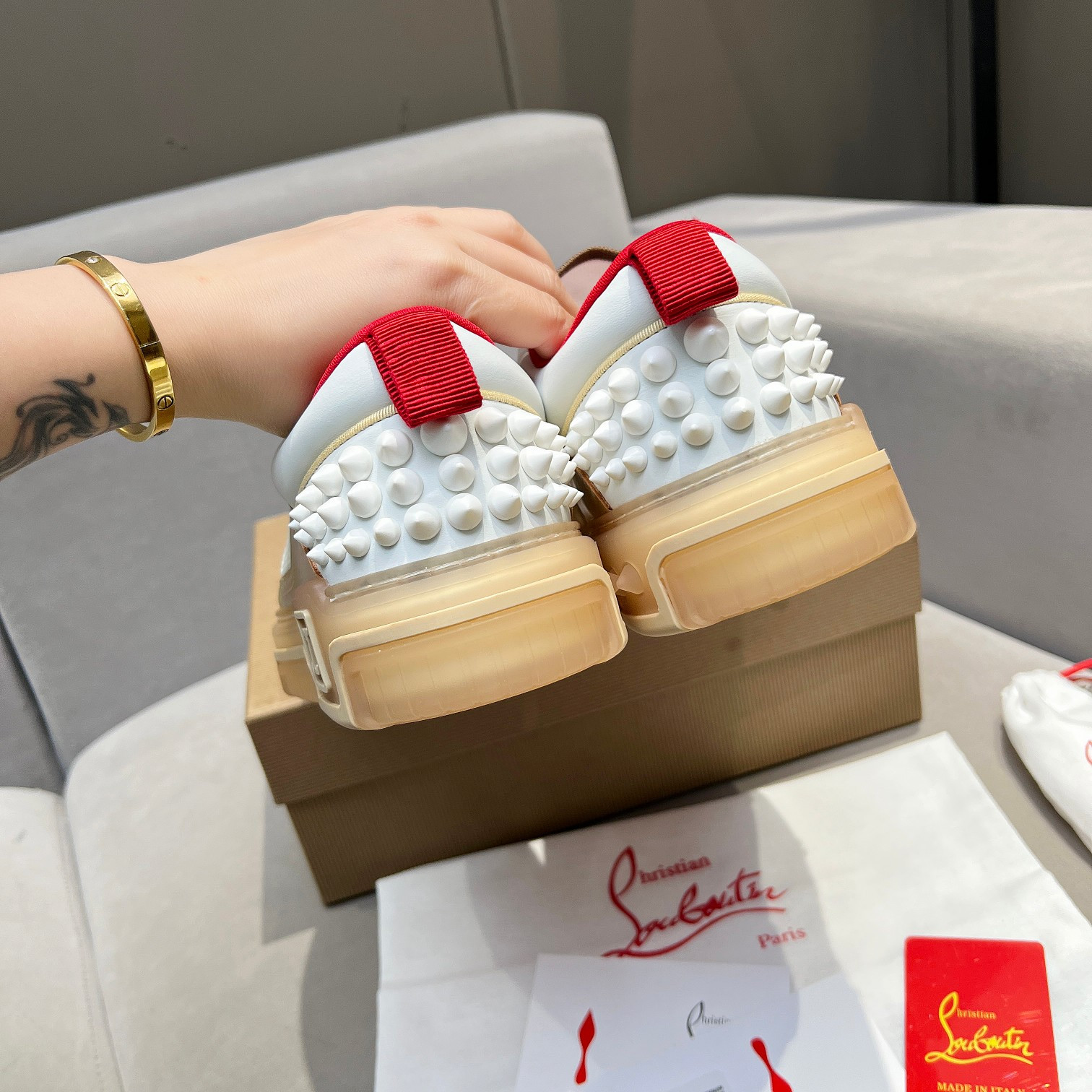 UA Christian Louboutin 2024 [New]ASTROLOUBI Unisex Thick-Soled Sneakers