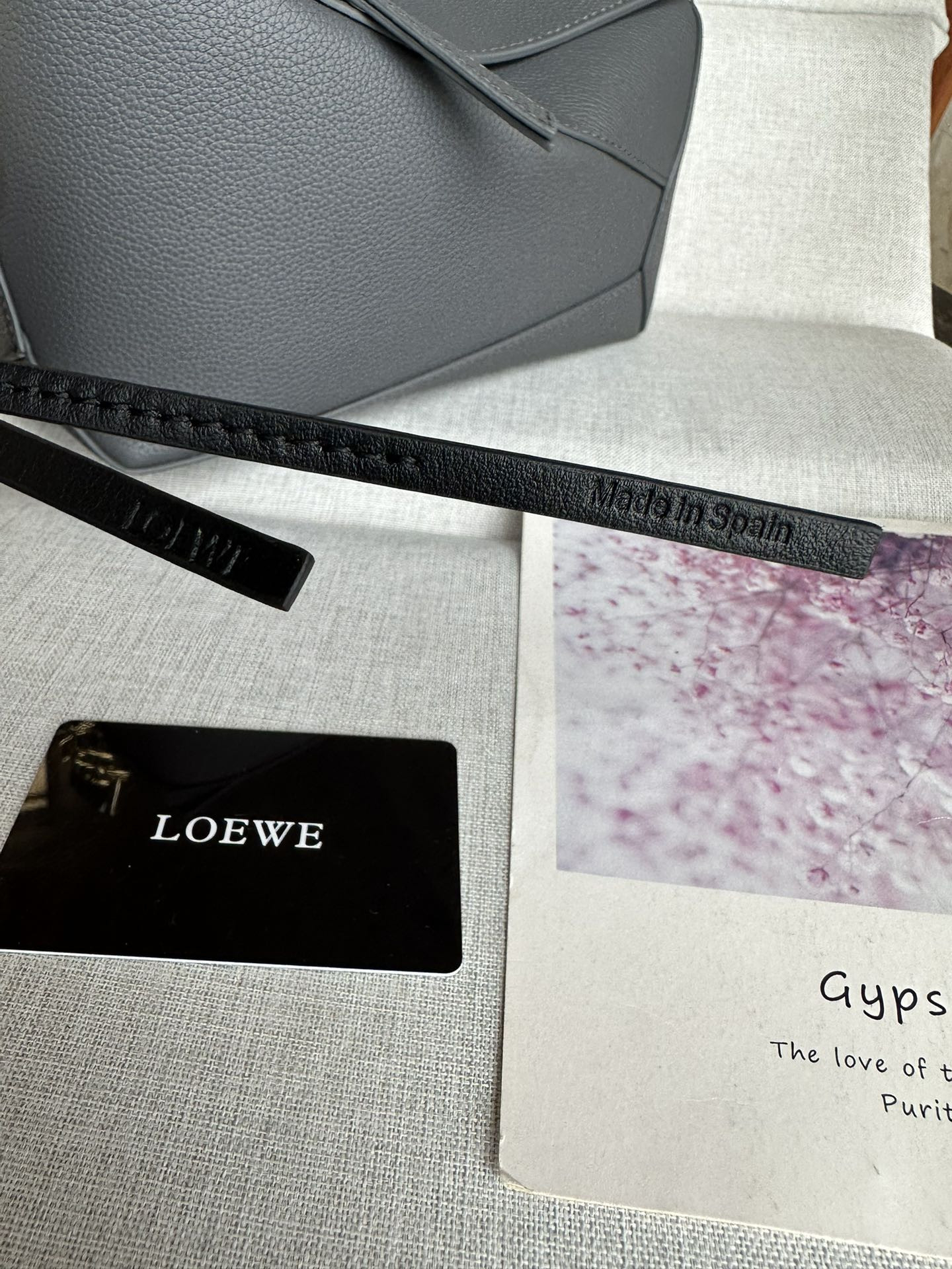 LOEWE Small Puzzle bag in classic calfskin (Dark Gray) 24x10.5x16.5cm