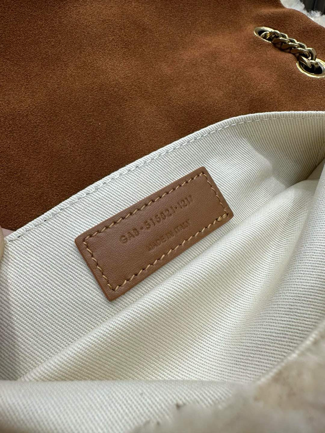 YSL Jamie Medium in Suede and Shearling 25×15×7.5cm