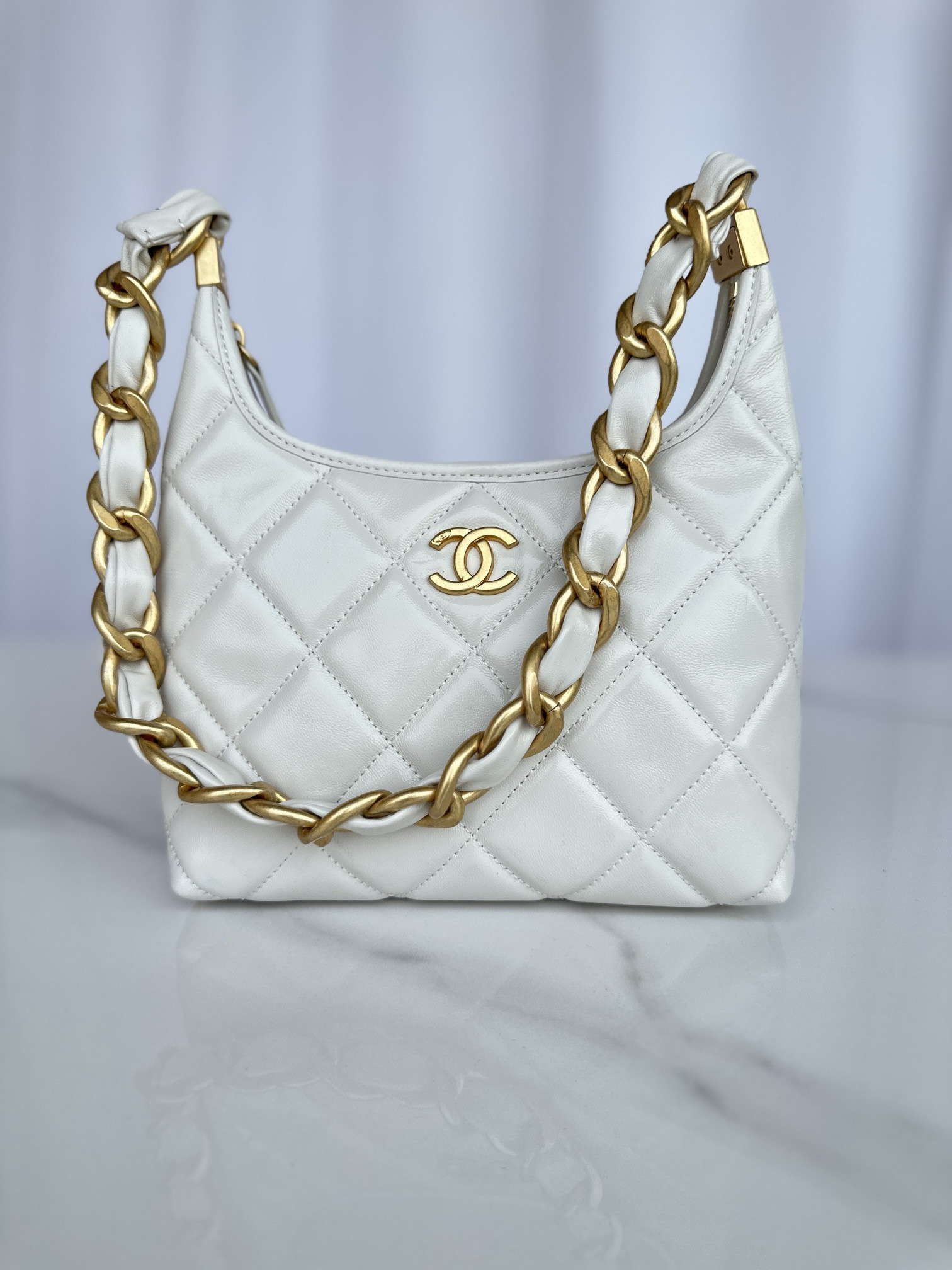 Chanel Hobo Handbag 22×22×9cm