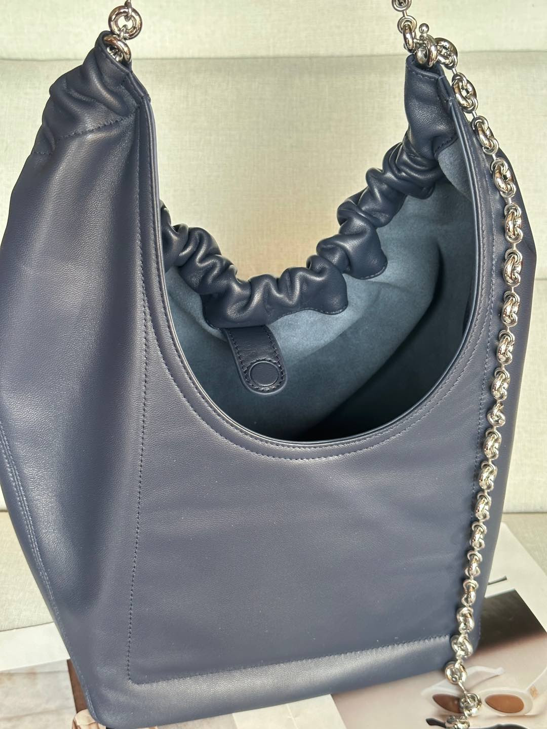 LOEWE Medium Squeeze bag in mellow nappa lambskin 34x33x13.5cm