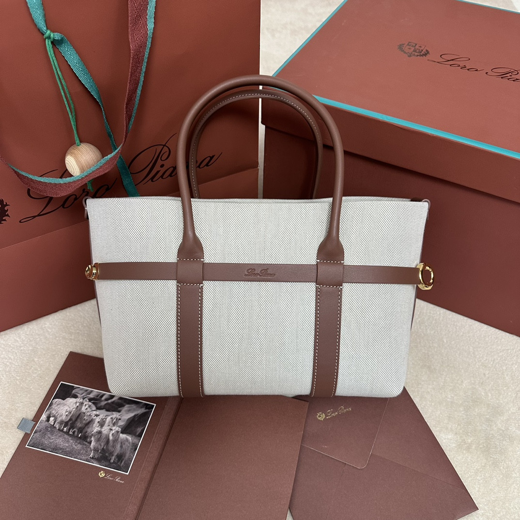 Loro Piana Small Ghiera Shopper 28x19x12cm