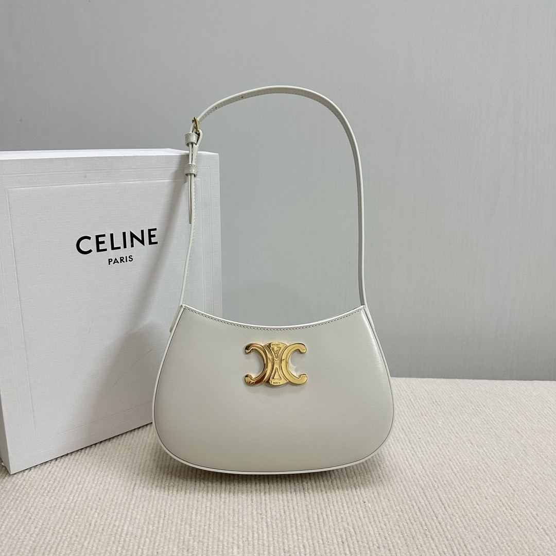 Celine MEDIUM TILLY BAG in shiny calfskin 22x13.5x4cm