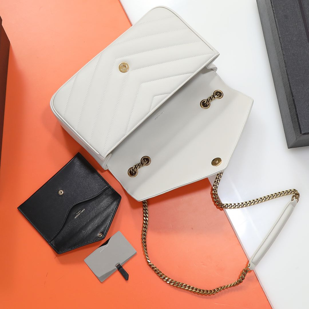 YSL LOULOU medium in MATELASSÉ lambskin 29x17x8cm