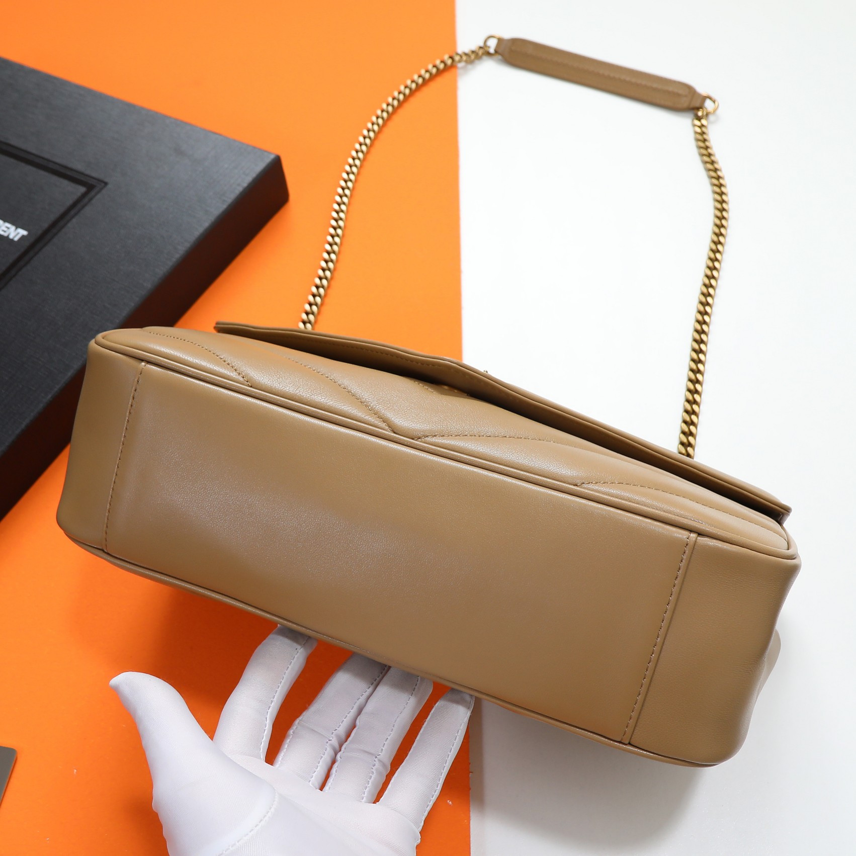 YSL LOULOU medium in MATELASSÉ lambskin 29x17x8cm