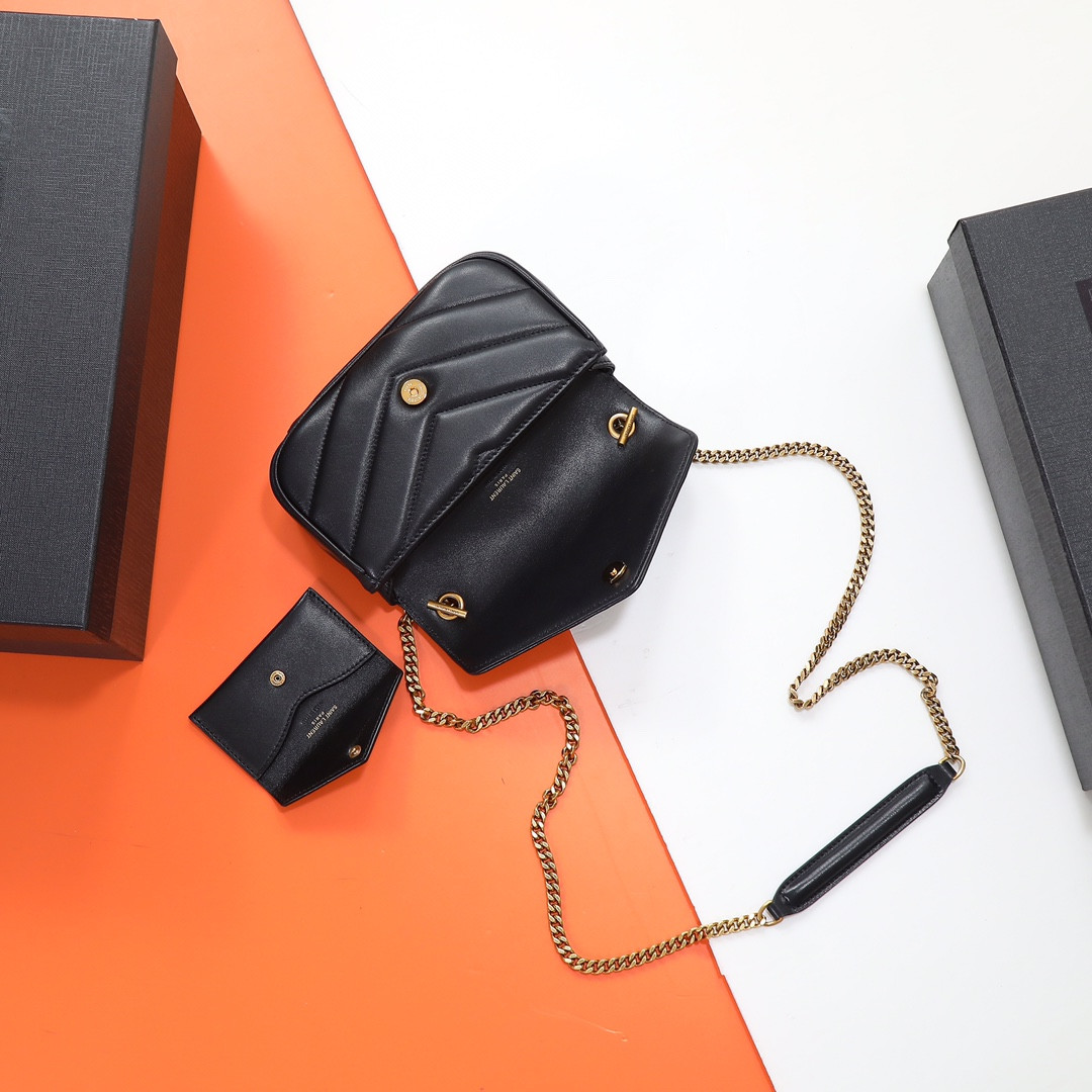 YSL LOULOU MINI in lambskin 20X12X5cm