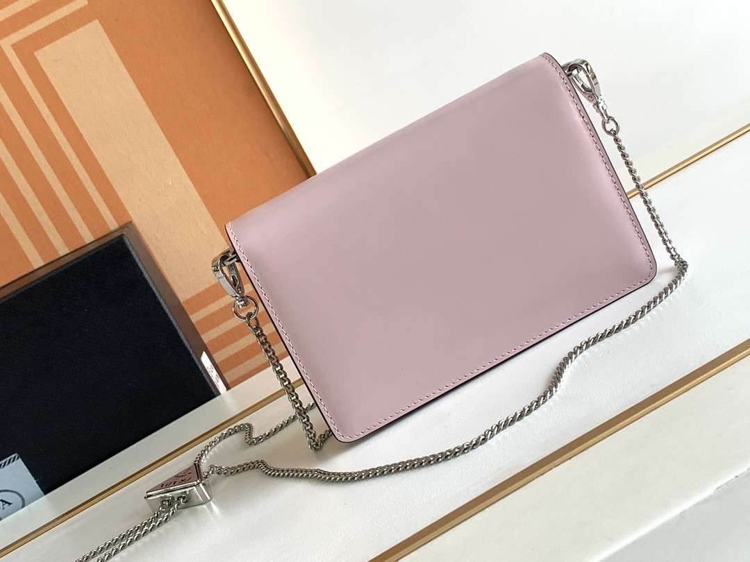 Prada Brushed Leather Shoulder Bag 17x 9.5x3.5cm