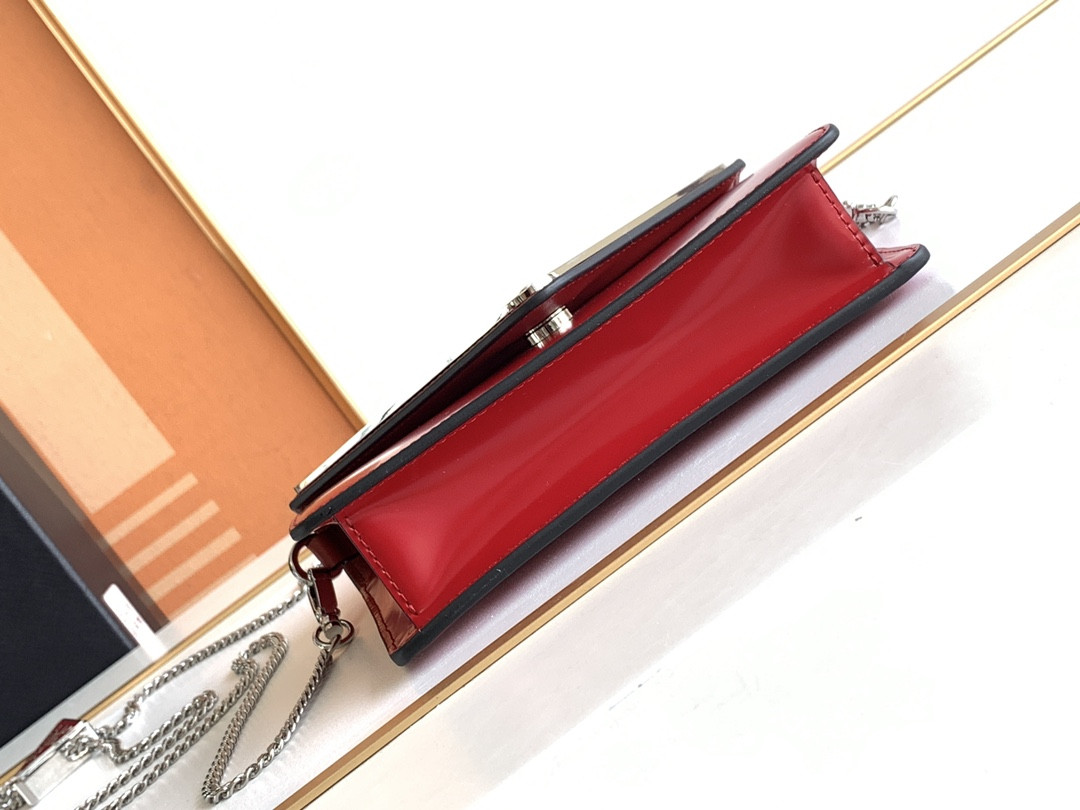 Prada Brushed Leather Shoulder Bag 17x 9.5x3.5cm