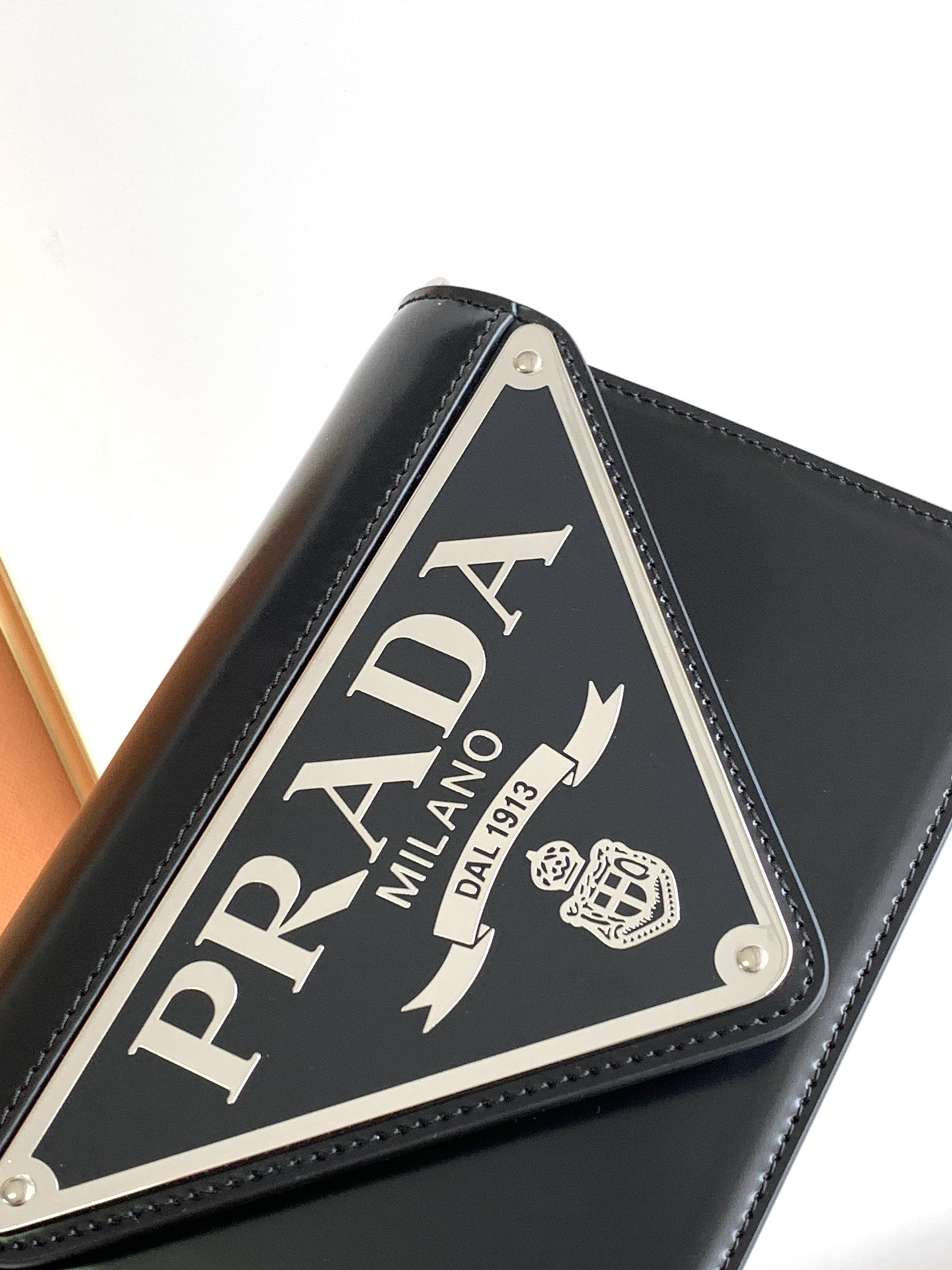 Prada Brushed Leather Shoulder Bag 17x 9.5x3.5cm