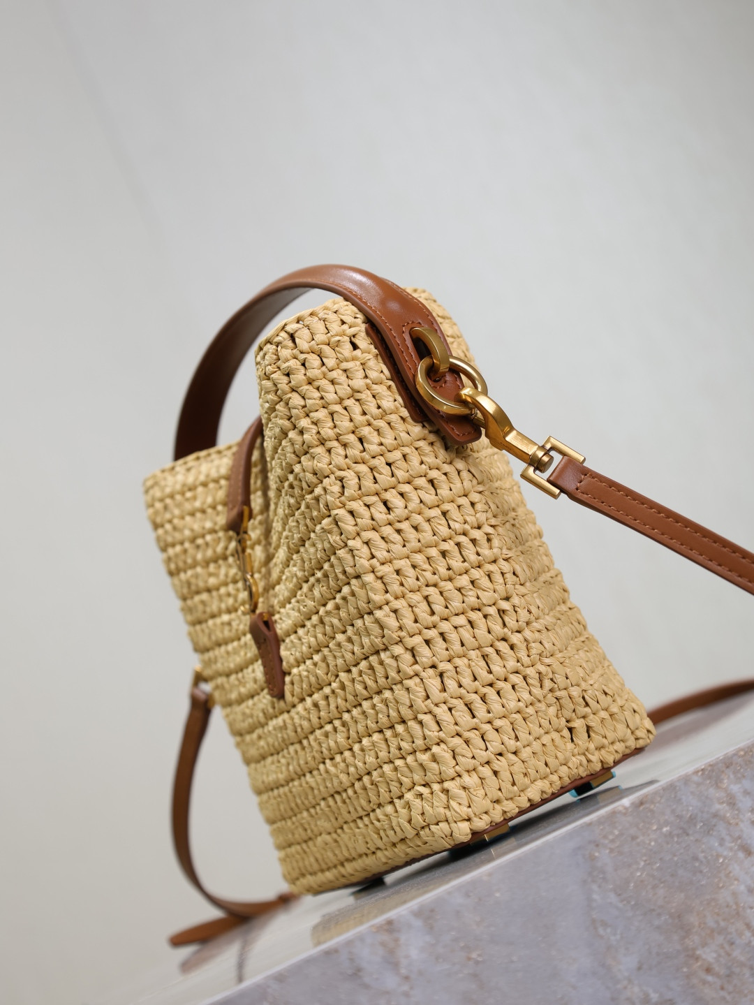 YSL LE 37 mini (raffia) 15x13x6cm