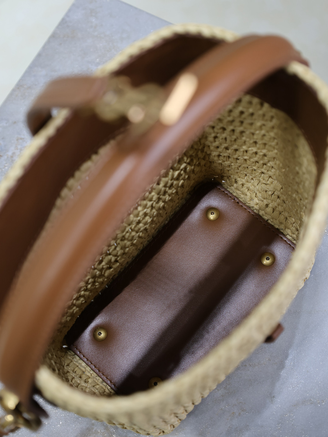 YSL LE 37 mini (raffia) 15x13x6cm