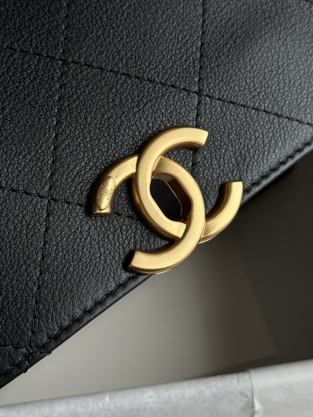 Chanel Large Flap Bag with Top Handle Calfskin 20.5x28x9.5cm