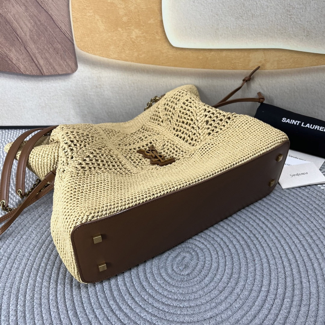 YSL JAMIE SHOPPING in raffia 35x35x10cm