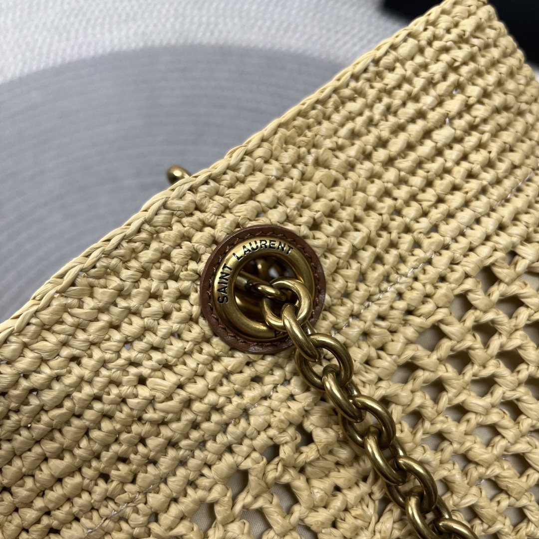 YSL JAMIE SHOPPING in raffia 35x35x10cm