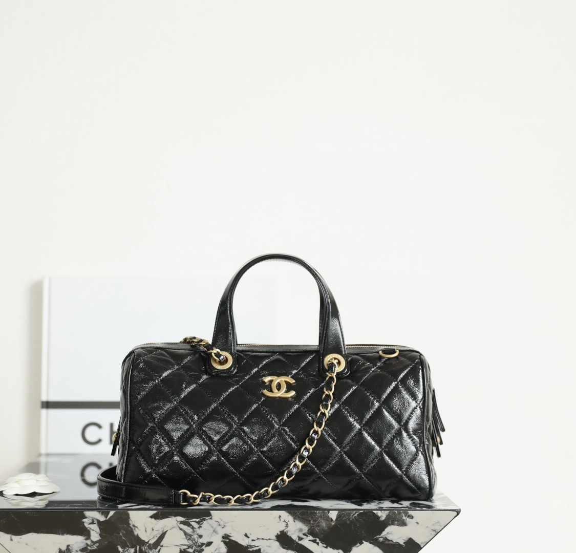 Chanel Large Bowling Bag AS5579 17x31x13cm