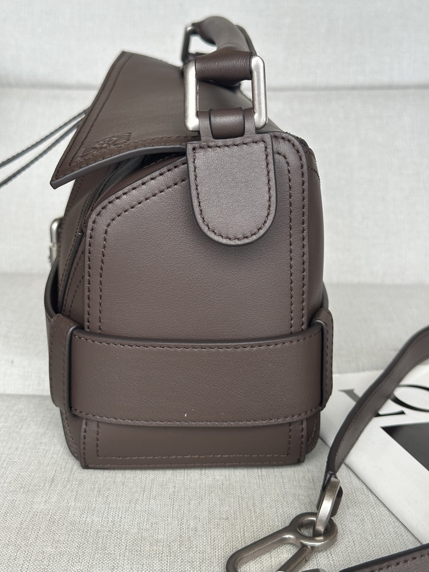 Loewe Small Puzzle Biker bag in shiny calfskin 16.5x24x10.5cm