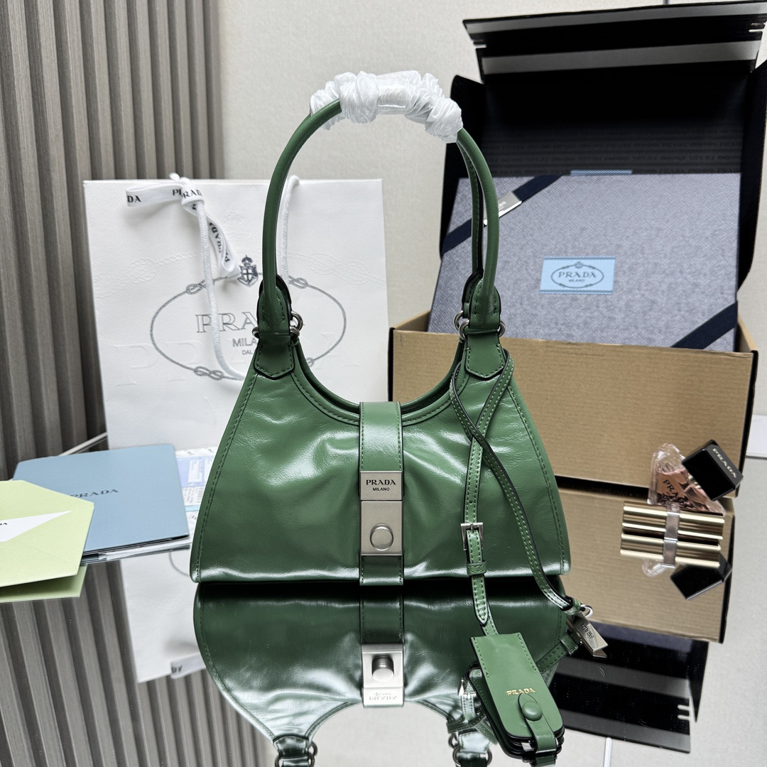 Prada Small Leather Tote Bag 18x26x12cm