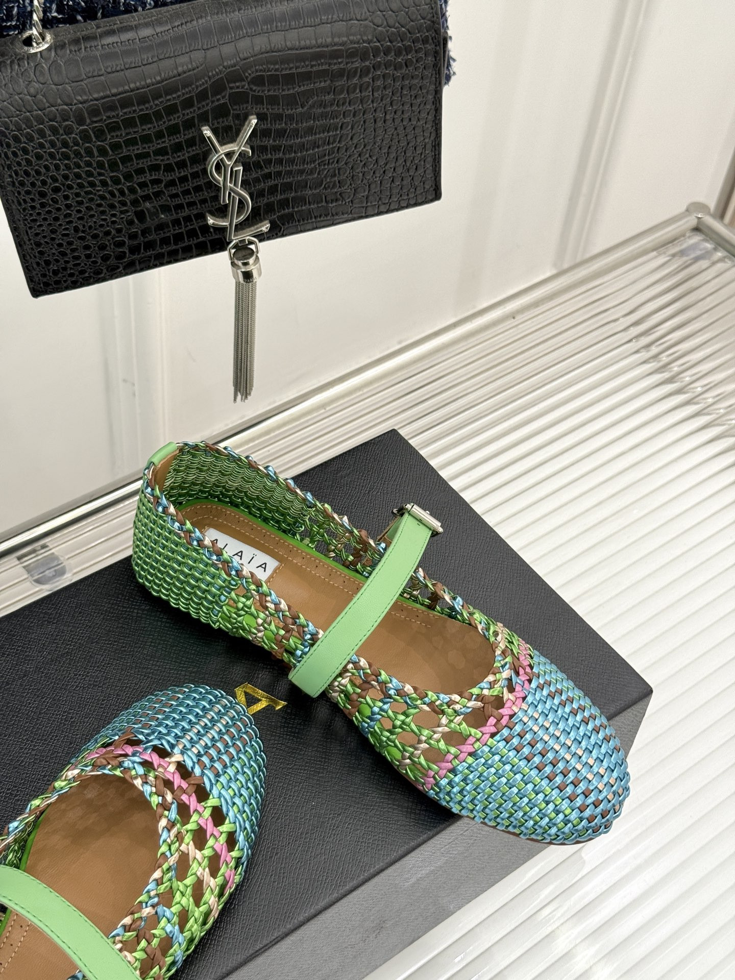 UA Alaïa Hollow Woven Mary Jane Flats(Customized Size 7-10 days production time)
