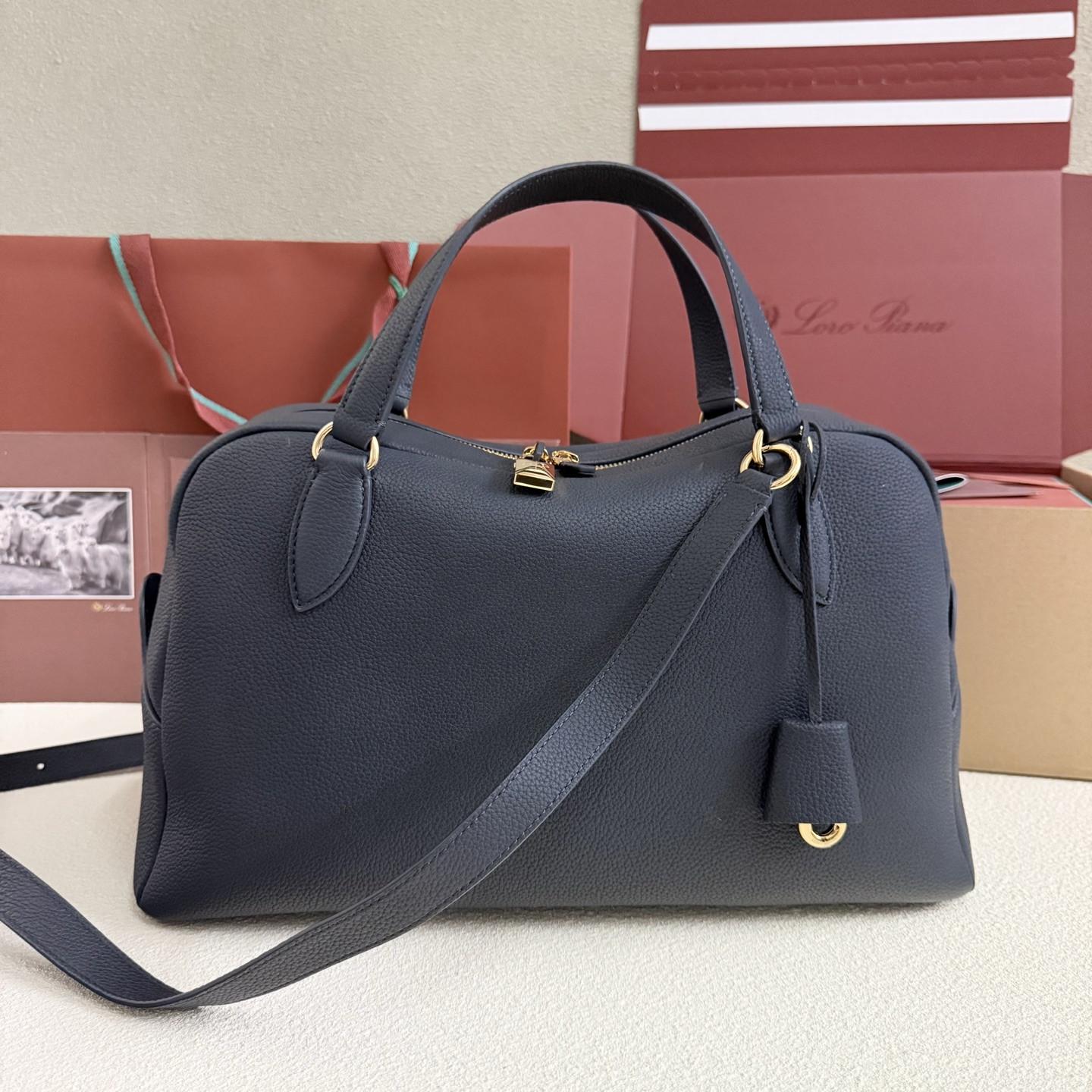 Loro Piana Needle Deep Royal Blue 38x22x16cm