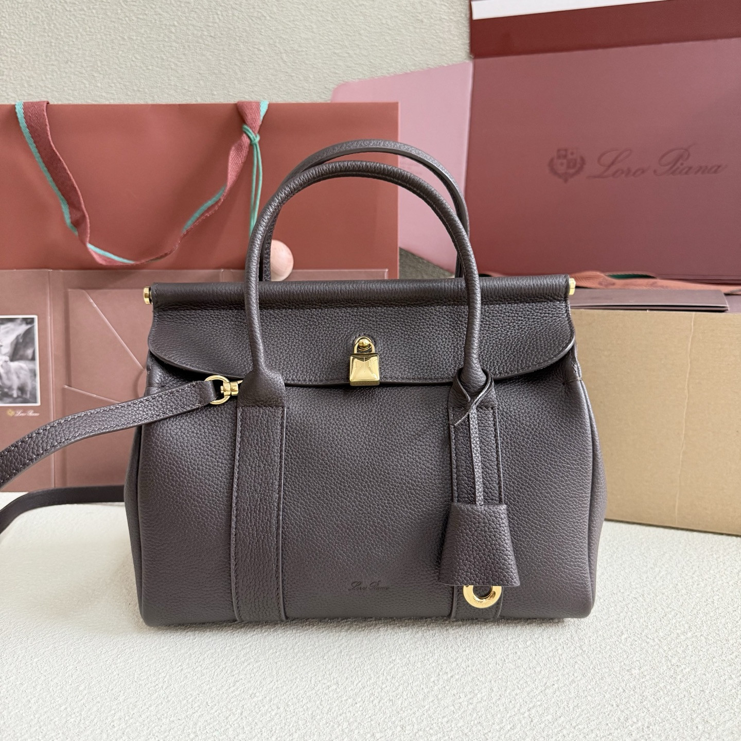 Loro Piana Loom L25 Calfskin 25x18x12.5cm