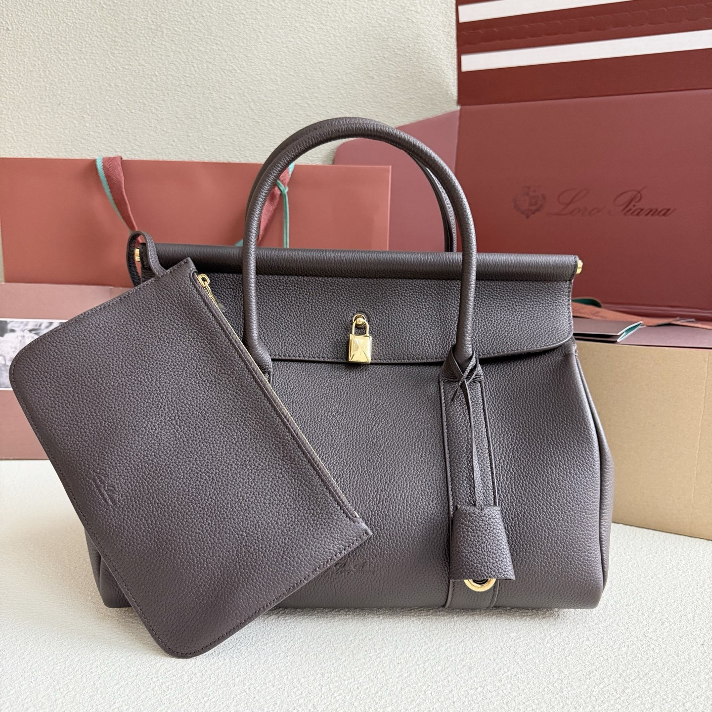 Loro Piana Loom L32 Calfskin 33x23x18cm