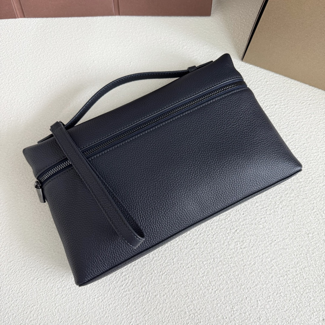 Loro Piana Extra pouch L29 Deep Royal Blue 29x18x5cm